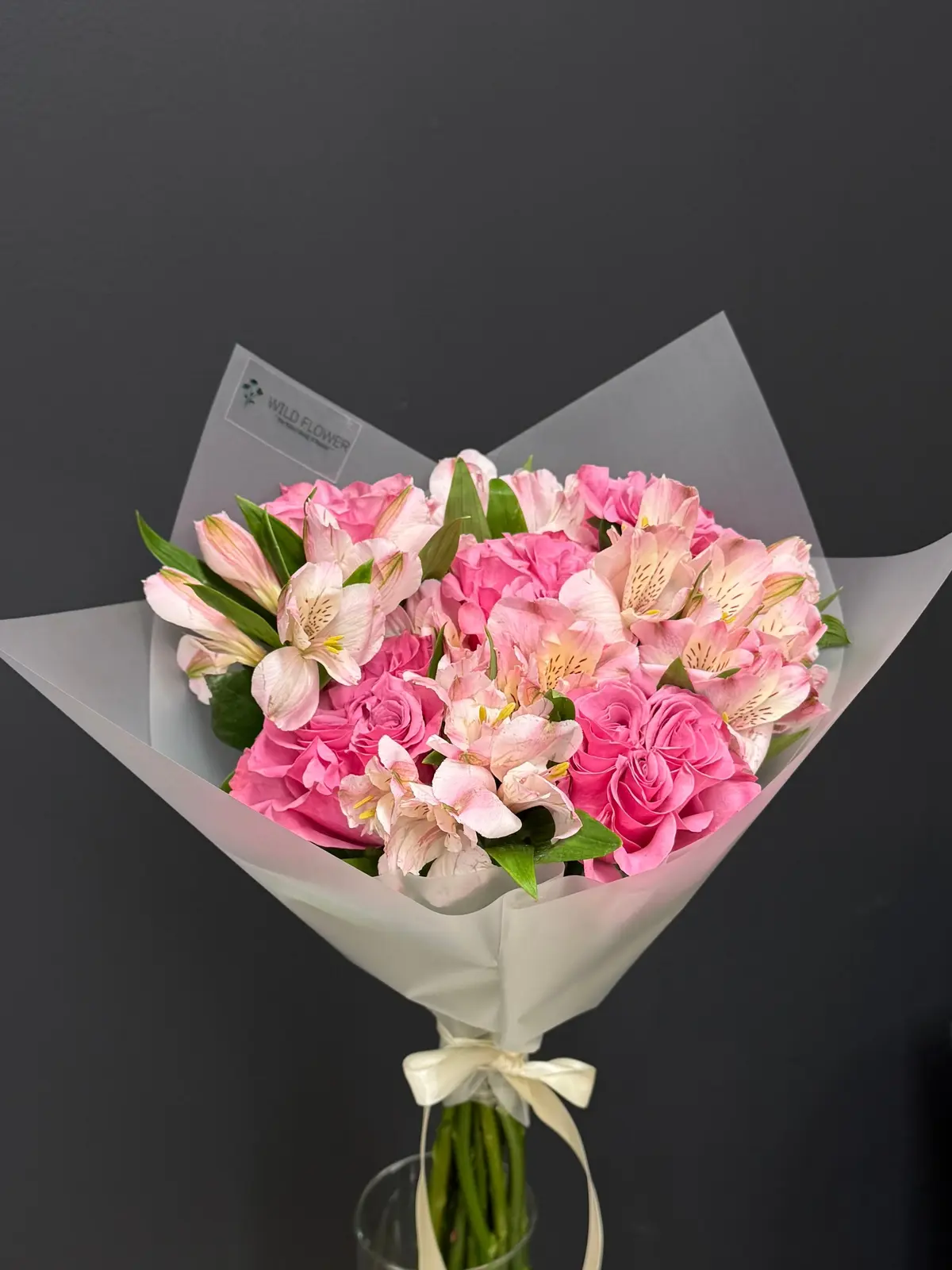 Blush Harmony Bouquet, Roses, Alstroemeria bouquet detail 1 by Wildflower in Boston