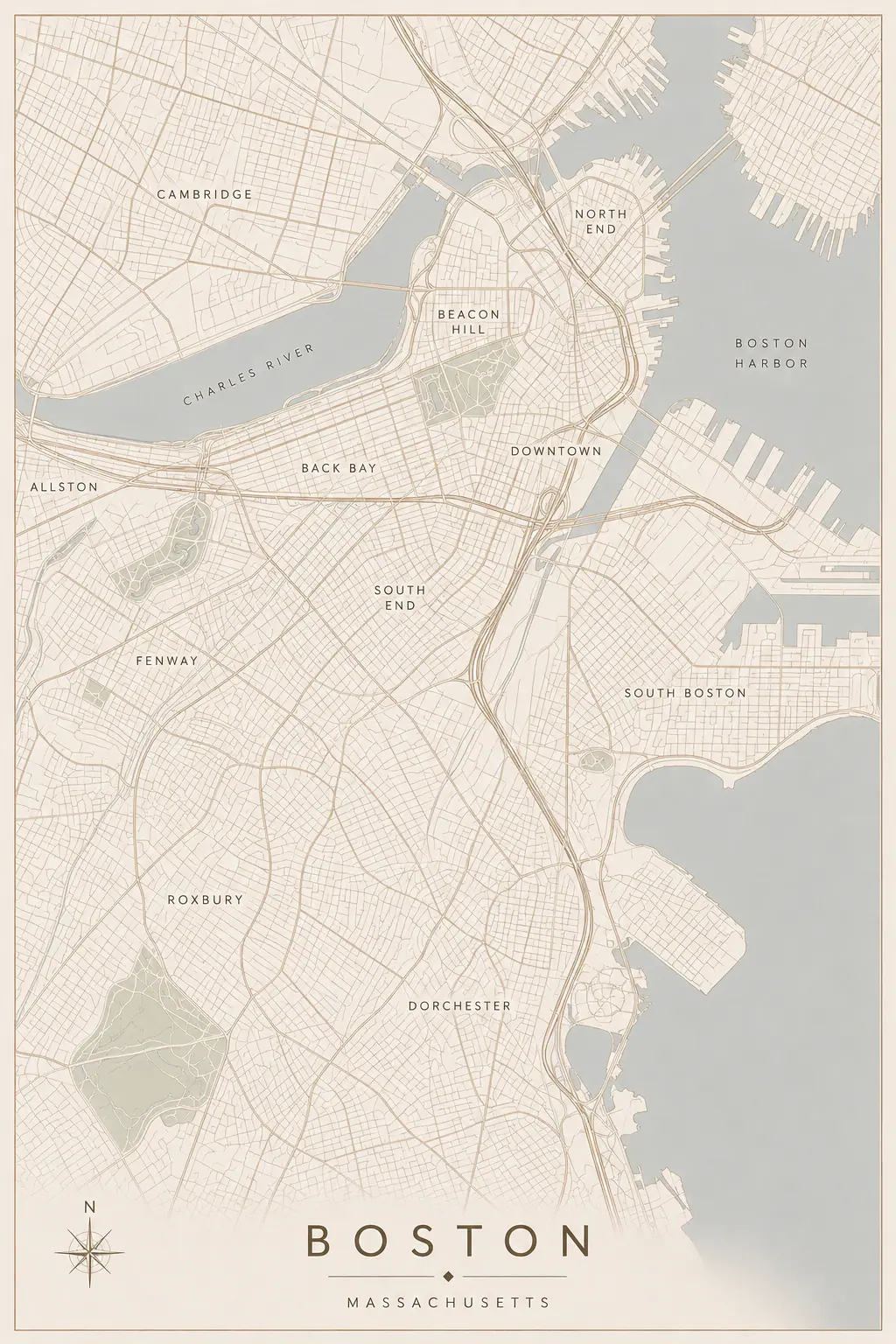 Greater Boston flower delivery area map