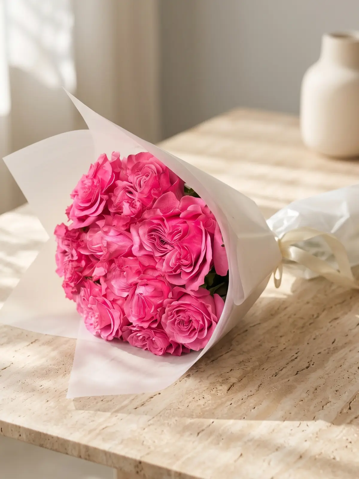 Country Blush Bouquet, Garden Roses bouquet by Wildflower in Boston