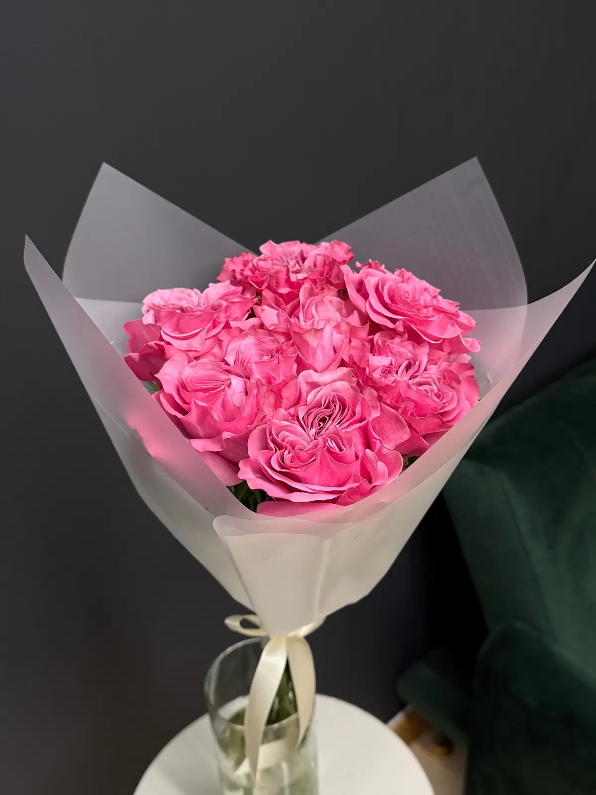 Country Blush Bouquet, Garden Roses bouquet detail 1 by Wildflower in Boston