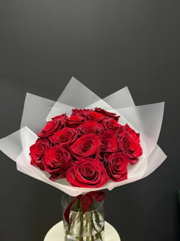 Crimson Garden Bouquet, Roses bouquet detail 1 by Wildflower in Boston