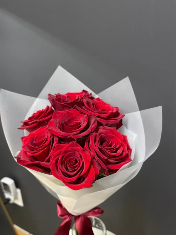 Crimson Lane Bouquet, Roses bouquet detail 1 by Wildflower in Boston