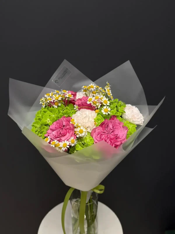 Garden Picnic Bouquet, Hydrangeas, Garden Roses, Carnations bouquet detail 1 by Wildflower in Boston