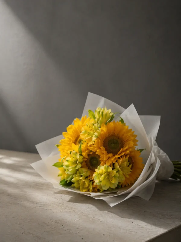 Golden Hour Bouquet, Sunflowers, Alstroemeria bouquet by Wildflower in Boston