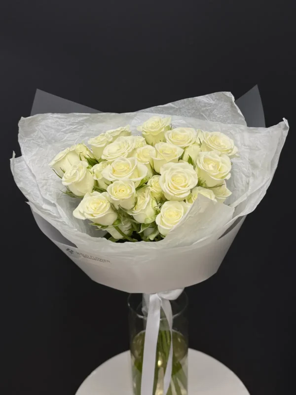 Ivory Grace Bouquet, Roses bouquet detail 1 by Wildflower in Boston