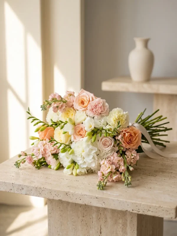 Soft Morning Bouquet, Hydrangeas, Roses, Spray Roses bouquet by Wildflower in Boston