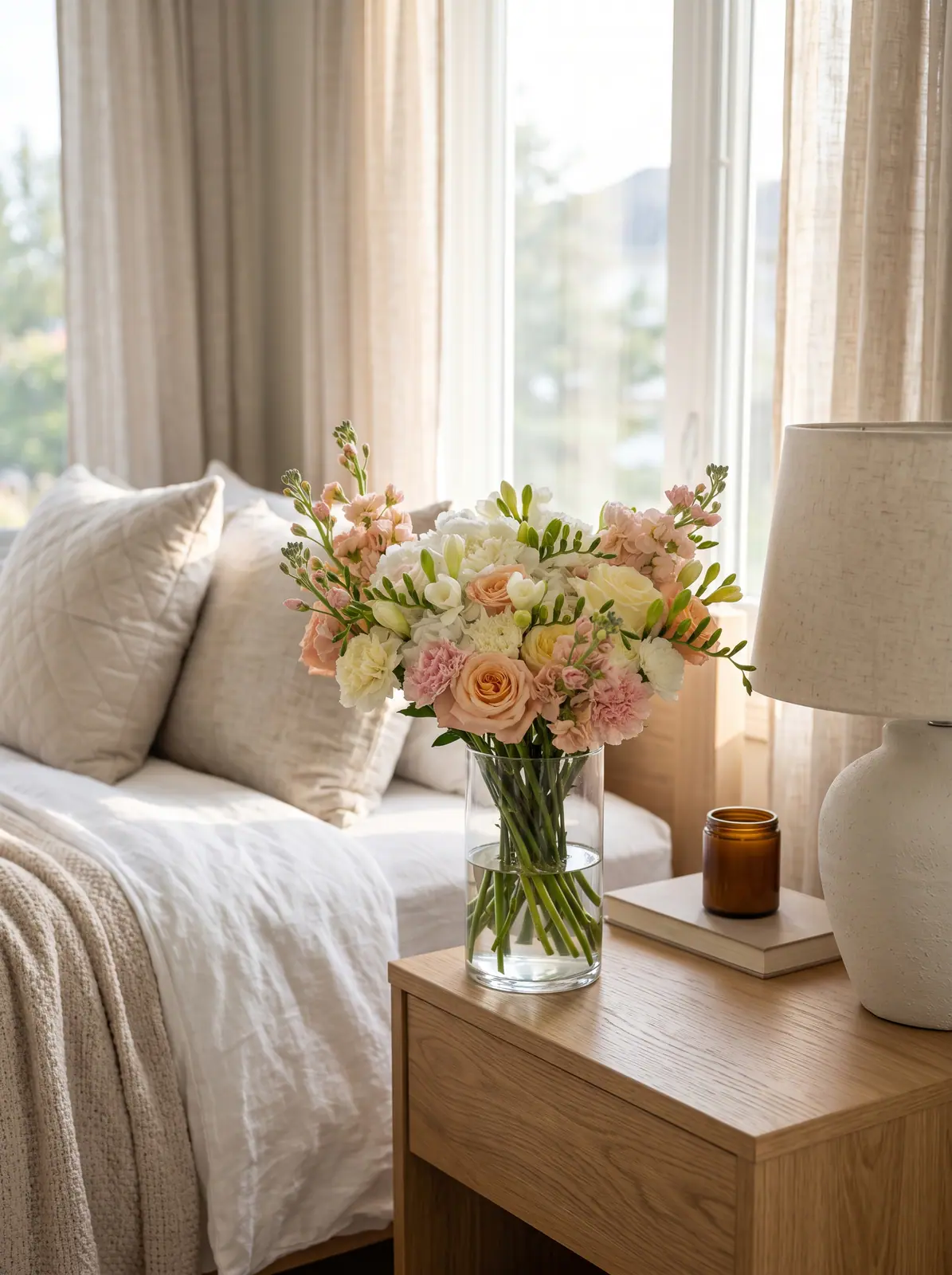 Wild Flower subscription bouquet in a Boston home 5