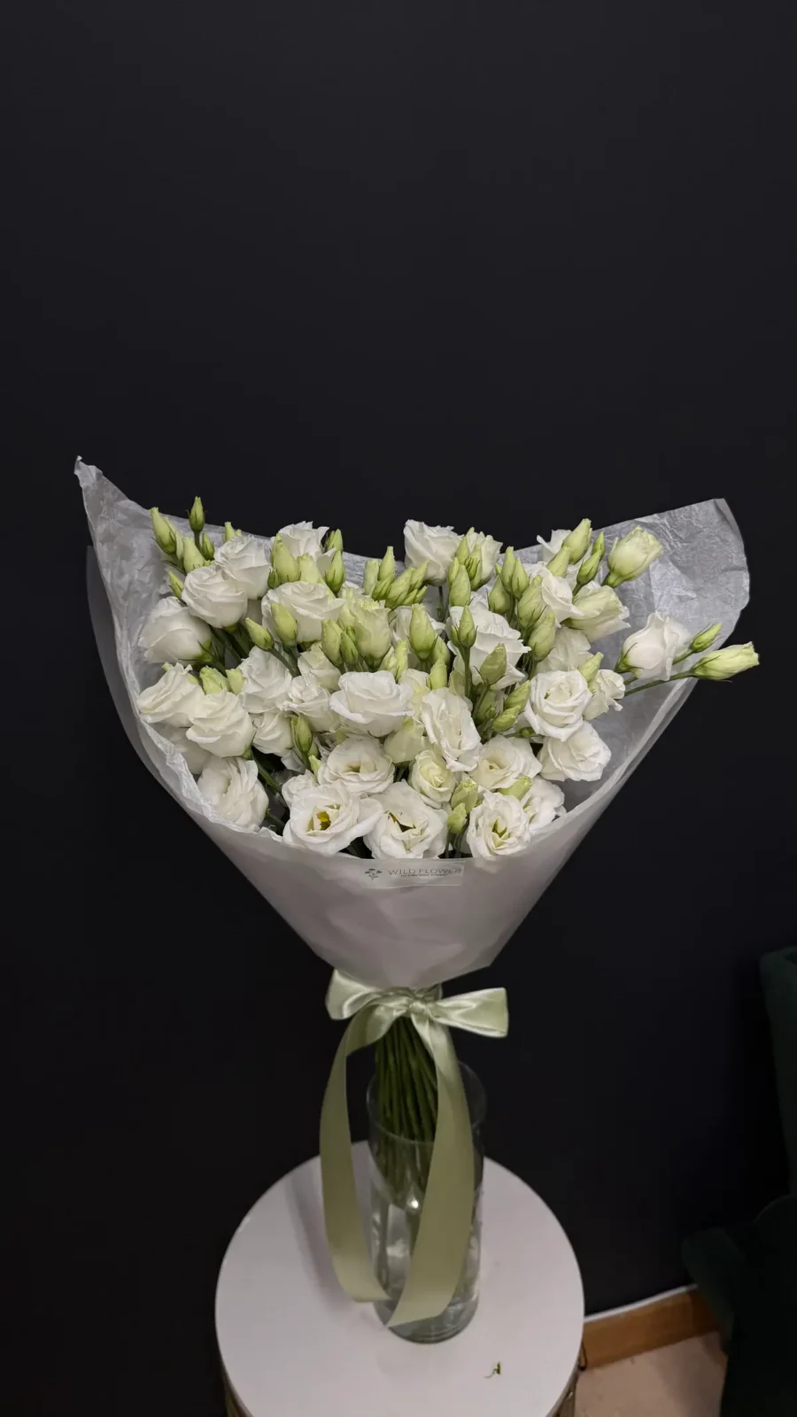 White garden rose bouquet by Wildflower Boston